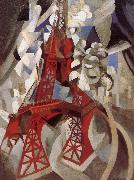 Delaunay, Robert Eiffel Tower  Red tower oil painting on canvas